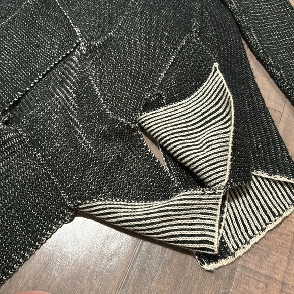 ❤️BKE❤️Flyaway Open Weave Cardigan Sweater - Black, Gray - Picture 6 of 7
